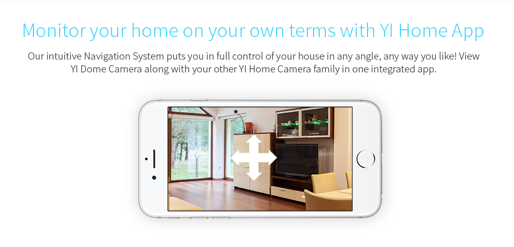 Xiaomi Yi Home Dome 1080P ovládání recenze pohyb domu